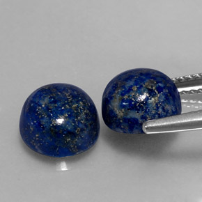Pedras preciosas de lápis-lazúli azul natural de  ct, corte redondo, opaco