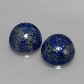 Pedras preciosas de lápis-lazúli azul natural de  ct, corte redondo, opaco