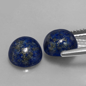 Pedras preciosas de lápis-lazúli azul natural de  ct, corte redondo, opaco