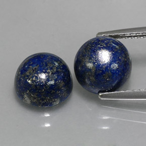 Pedras preciosas de lápis-lazúli azul natural de  ct, corte redondo, opaco