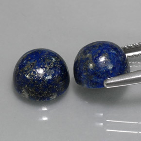 Pedras preciosas de lápis-lazúli azul natural de  ct, corte redondo, opaco