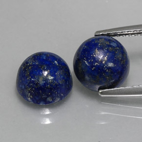 Pedras preciosas de lápis-lazúli azul natural de  ct, corte redondo, opaco