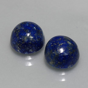 Pedras preciosas de lápis-lazúli azul natural de  ct, corte redondo, opaco