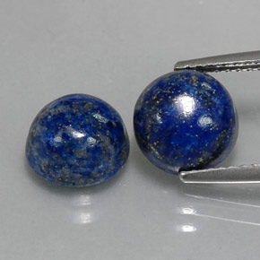 Pedras preciosas de lápis-lazúli azul natural de  ct, corte redondo, opaco