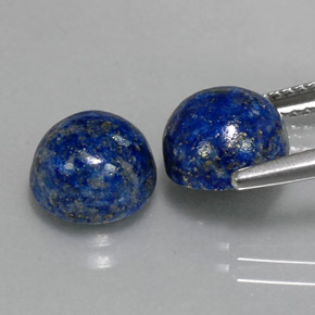 Pedras preciosas de lápis-lazúli azul natural de  ct, corte redondo, opaco