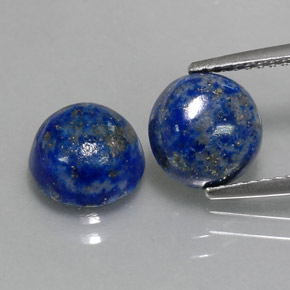 Pedras preciosas de lápis-lazúli azul natural de  ct, corte redondo, opaco