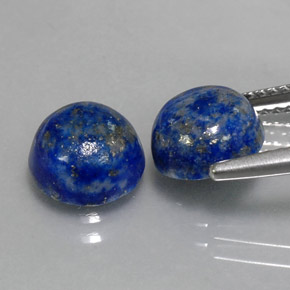 Pedras preciosas de lápis-lazúli azul natural de  ct, corte redondo, opaco