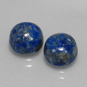 Pedras preciosas de lápis-lazúli azul natural de  ct, corte redondo, opaco