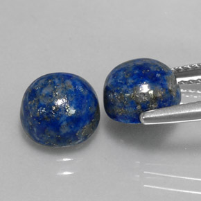 Pedras preciosas de lápis-lazúli azul natural de  ct, corte redondo, opaco