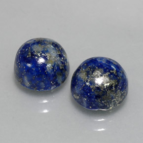 Pedras preciosas de lápis-lazúli azul natural de  ct, corte redondo, opaco