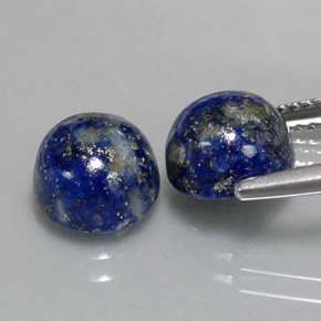 Pedras preciosas de lápis-lazúli azul natural de  ct, corte redondo, opaco