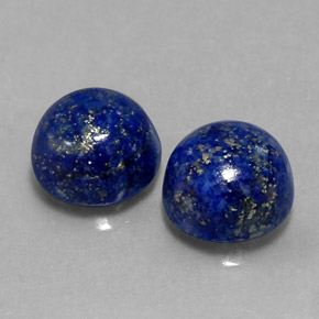 Pedras preciosas de lápis-lazúli azul natural de  ct, corte redondo, opaco