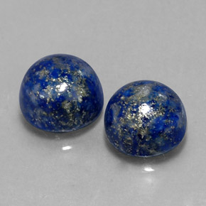 Pedras preciosas de lápis-lazúli azul natural de  ct, corte redondo, opaco