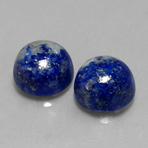 Pedras preciosas de lápis-lazúli azul natural de  ct, corte redondo, opaco