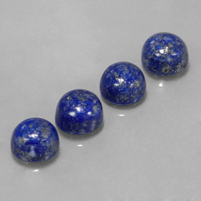 Pedras preciosas de lápis-lazúli azul natural de  ct, corte redondo, opaco