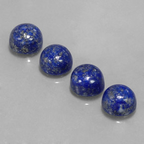 Pedras preciosas de lápis-lazúli azul natural de  ct, corte redondo, opaco