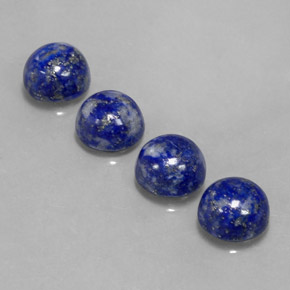 Pedras preciosas de lápis-lazúli azul natural de  ct, corte redondo, opaco