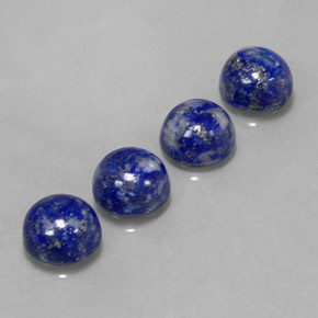 Pedras preciosas de lápis-lazúli azul natural de  ct, corte redondo, opaco