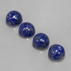 Pedras preciosas de lápis-lazúli azul natural de  ct, corte redondo, opaco