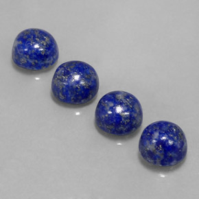 Pedras preciosas de lápis-lazúli azul natural de  ct, corte redondo, opaco