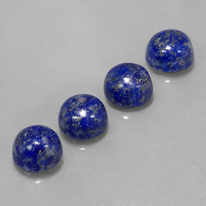 Pedras preciosas de lápis-lazúli azul natural de  ct, corte redondo, opaco