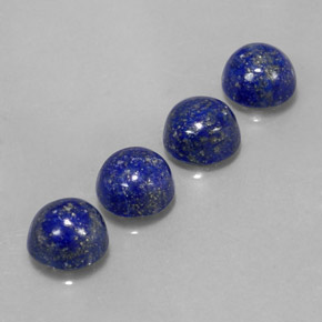 Pedras preciosas de lápis-lazúli azul natural de  ct, corte redondo, opaco