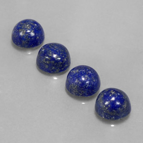 Pedras preciosas de lápis-lazúli azul natural de  ct, corte redondo, opaco
