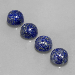 Pedras preciosas de lápis-lazúli azul natural de  ct, corte redondo, opaco