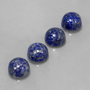 Pedras preciosas de lápis-lazúli azul natural de  ct, corte redondo, opaco