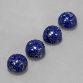 Pedras preciosas de lápis-lazúli azul natural de  ct, corte redondo, opaco
