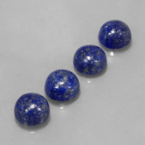 Pedras preciosas de lápis-lazúli azul natural de  ct, corte redondo, opaco