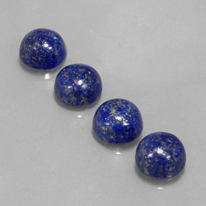 Pedras preciosas de lápis-lazúli azul natural de  ct, corte redondo, opaco