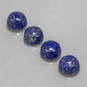 Pedras preciosas de lápis-lazúli azul natural de  ct, corte redondo, opaco