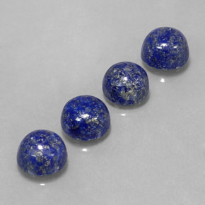 Pedras preciosas de lápis-lazúli azul natural de  ct, corte redondo, opaco