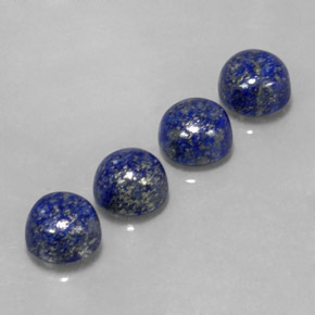 Pedras preciosas de lápis-lazúli azul natural de  ct, corte redondo, opaco