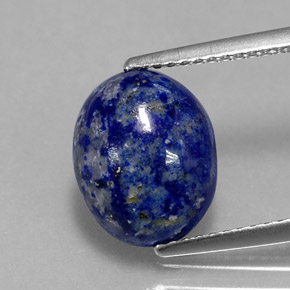 Lápis-lazúli azul natural 3,49ct, corte oval, opaco