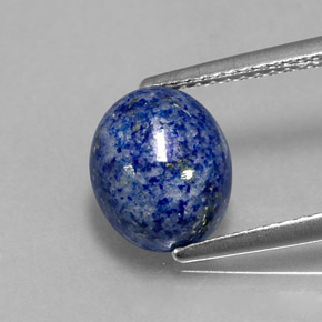 Lápis-lazúli azul natural 3,08ct, corte oval, opaco