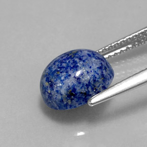 Lápis-lazúli azul natural 3,08ct, corte oval, opaco
