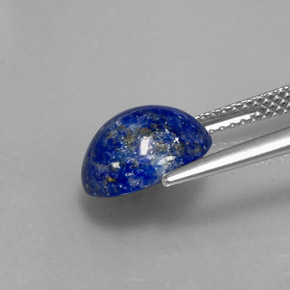 Lápis-lazúli azul natural 3,38ct, corte oval, opaco