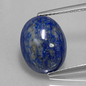 Lápis-lazúli azul natural 6,40ct, corte oval, opaco