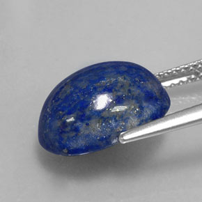 Lápis-lazúli azul natural 6,40ct, corte oval, opaco