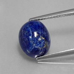 Lápis-lazúli azul natural 4,35ct, corte oval, opaco
