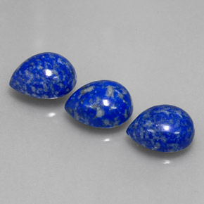 Pedras preciosas de lápis-lazúli azul natural de  ct, formato de pêra, opaco