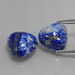 Pedras preciosas de lápis-lazúli azul natural de  ct, formato de coração, opaco