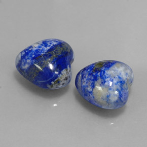 Pedras preciosas de lápis-lazúli azul natural de  ct, formato de coração, opaco