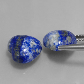 Pedras preciosas de lápis-lazúli azul natural de  ct, formato de coração, opaco
