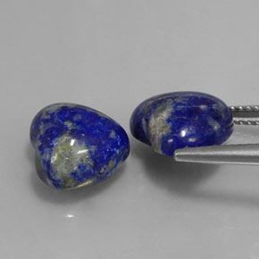 Pedras preciosas de lápis-lazúli azul natural de  ct, formato de coração, opaco