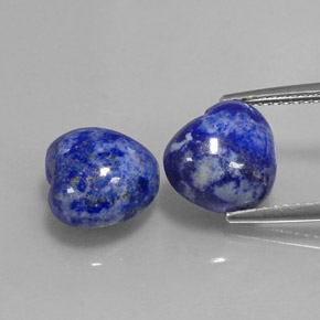 Pedras preciosas de lápis-lazúli azul natural de  ct, formato de coração, opaco