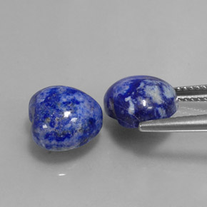 Pedras preciosas de lápis-lazúli azul natural de  ct, formato de coração, opaco
