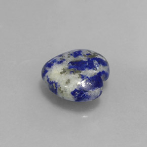 Lápis-lazúli azul natural 3,29ct, formato de coração, opaco